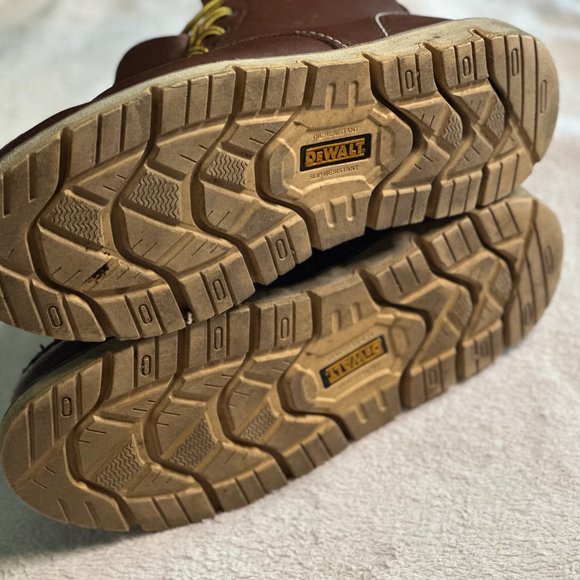 Tan/Brown Leather Dewalt Men's Steel Toed Boots - Picture 6 of 7